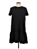 Zara Basic Solid Black Casual Dress Size L - photo 1