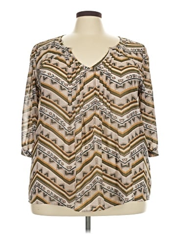 Eyeshadow 3/4 Sleeve Blouse (view 1)