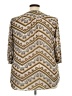 Eyeshadow 100% Polyester Tan 3/4 Sleeve Blouse Size 2X - photo 2