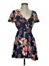 Lulus 100% Rayon Floral Blue Casual Dress Size S - photo 1