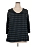 Dana Buchman Black 3/4 Sleeve Blouse Size 2X - photo 1