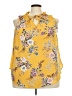 Torrid 100% Polyester Yellow Sleeveless Blouse Size 3X Plus (3) - photo 1