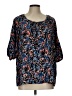 Sag Harbor 100% Polyester Blue 3/4 Sleeve Blouse Size L - photo 1