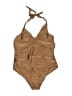 Unbranded Solid Tan One Piece Swimsuit Size XXL - photo 1