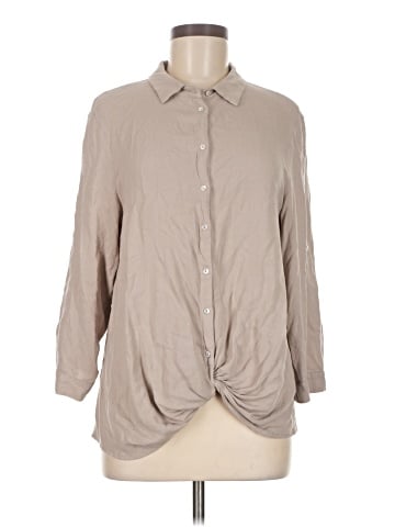 Bobi 3/4 Sleeve Button-Down Shirt (view 1)