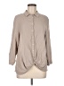 Bobi Tan 3/4 Sleeve Button-Down Shirt Size M - photo 1