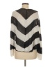 360 Sweater 100% Linen Stripes Black Ivory Cardigan Size S - photo 2