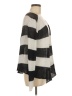 360 Sweater 100% Linen Stripes Black Ivory Cardigan Size S - photo 4