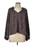 Evereve 100% Polyester Gray Long Sleeve Blouse Size L - photo 1