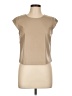 Sincerely Jules 100% Polyurethane Tan Short Sleeve Top Size L - photo 1