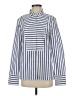 Partow Stripes Blue Long Sleeve Blouse Size S - photo 1