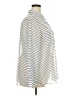 Old Navy 100% Polyester Stripes Silver Long Sleeve Blouse Size XXL - photo 4