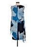 Ignite Evenings 100% Polyester Graphic Blue Cocktail Dress Size 12 - photo 2