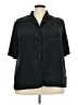 Fitting Image 100% Polyester Black Short Sleeve Blouse Size 22 - photo 1