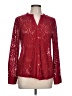Cupio Red Long Sleeve Blouse Size L - photo 1
