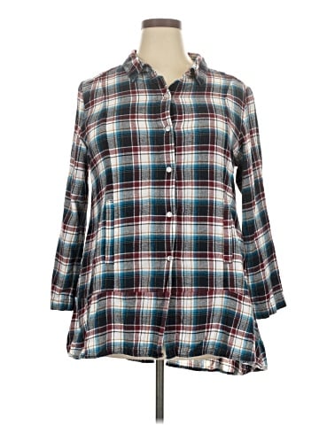 Simply Noelle 3/4 Sleeve Button-Down Shirt (view 1)
