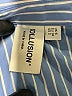 Collusion 100% Cotton Stripes Blue Long Sleeve Blouse Size 2 - photo 7