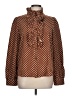 Shein Polka Dots Brown Long Sleeve Blouse Size L - photo 1