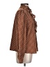 Shein Polka Dots Brown Long Sleeve Blouse Size L - photo 4