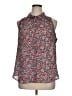 Elle 100% Polyester Floral Red Sleeveless Blouse Size XL - photo 1