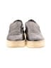 J/Slides 100% Leather Chevron-herringbone Gray Silver Sneakers Size 10 - photo 2