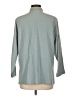 Eileen Fisher Gray 3/4 Sleeve Button-Down Shirt Size L - photo 2