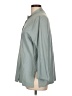 Eileen Fisher Gray 3/4 Sleeve Button-Down Shirt Size L - photo 5