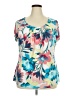 Worthington Blue Short Sleeve Blouse Size 2X - photo 1