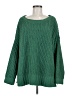 American Eagle Outfitters 100% Polyester Solid Green Pullover Sweater Size M - photo 1