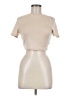 Shein Tan Short Sleeve Turtleneck Size 6 - photo 1