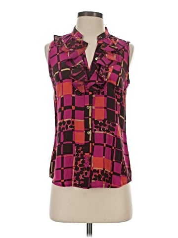 Trina Turk Sleeveless Silk Top (view 1)