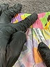 Assorted Brands 100% Recycled Polyester Floral Yellow Casual Pants Size M - photo 7
