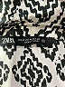 Zara Print Silver Long Sleeve Blouse Size M - photo 7