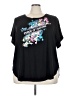 Xersion Floral Black Short Sleeve T-Shirt Size 3X - photo 1