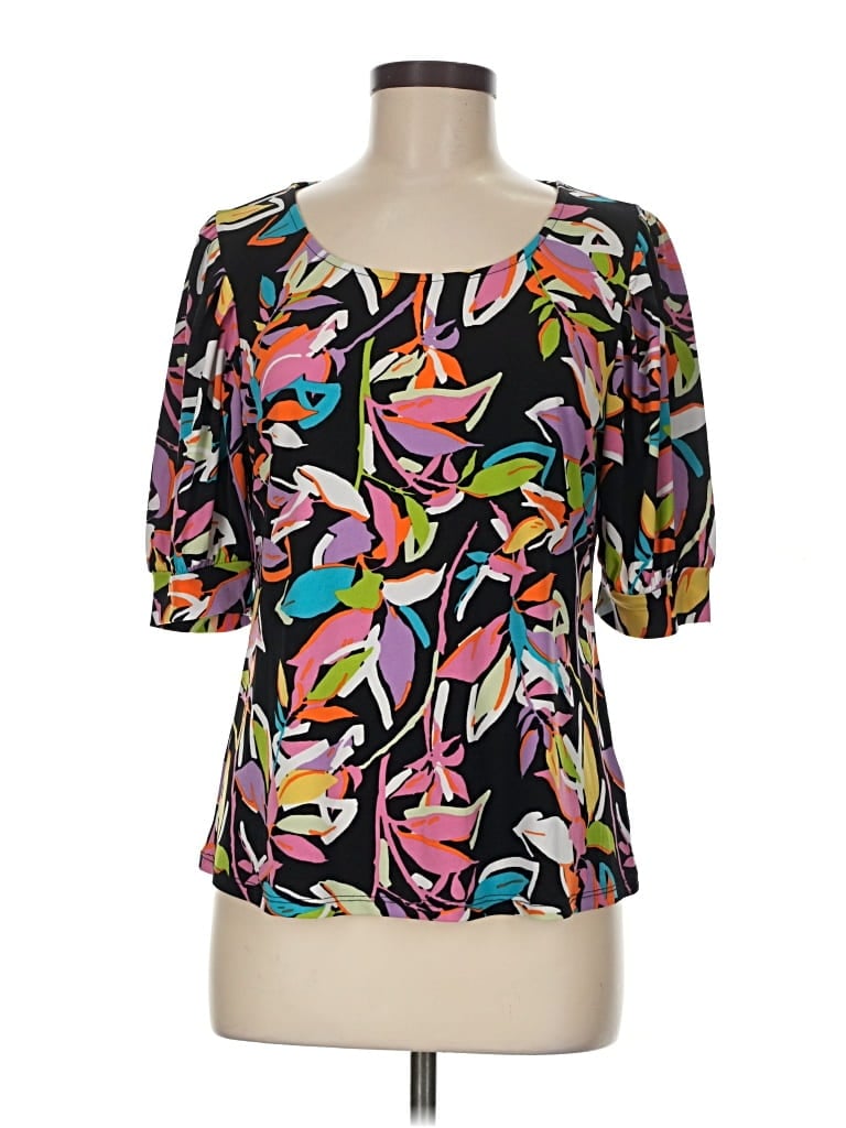 Pre-owned Cece 3/4 Sleeve T-shirt In Black