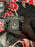 Ann Taylor 100% Polyester Floral Black Long Sleeve Blouse Size M - photo 7