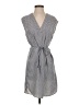 H&M 100% Polyester Chevron-herringbone Gray Casual Dress Size EU 34 / US 4 - photo 1