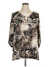 Amana Animal Print Brown 3/4 Sleeve Blouse Size 1X - photo 1