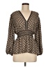 Max Studio 100% Polyester Brown 3/4 Sleeve Blouse Size M - photo 1