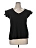 Terra & Sky Black Short Sleeve Top Size 0X - photo 1