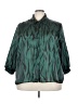 Ashley Stewart Animal Print Green 3/4 Sleeve Button-Down Shirt Size 26 - photo 1