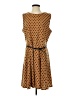 NY Collection Polka Dots Brown Orange Casual Dress Size P (petite) - photo 1