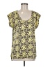 14th & Union 100% Polyester Yellow Short Sleeve Blouse Size M - photo 1