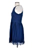 Francesca's 100% Polyester Solid Blue Cocktail Dress Size S - photo 5