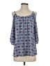 Le Lis 100% Polyester Blue 3/4 Sleeve Blouse Size S - photo 1