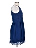 Francesca's 100% Polyester Solid Blue Cocktail Dress Size S - photo 4