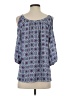 Le Lis 100% Polyester Blue 3/4 Sleeve Blouse Size S - photo 2