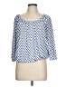MICHAEL Michael Kors Blue 3/4 Sleeve Blouse Size L - photo 1