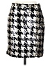 Cache 100% Polyester Houndstooth Silver Formal Skirt Size XXS - photo 1