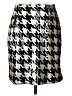 Cache 100% Polyester Houndstooth Silver Formal Skirt Size XXS - photo 2